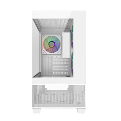 Cooler Master Elite 490 ARGB Tempered Glass Micro-ATX Case - White
