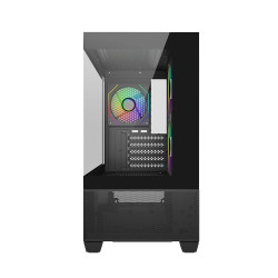 Cooler Master Elite 490 ARGB Tempered Glass Micro-ATX Case - Black