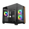 CoolerMaster Elite 481 TG & Wood Mini Tower mATX Case - Black
