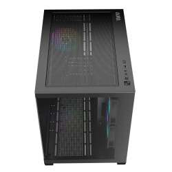 Gamdias AURA GC10M V2 Micro-ATX Tempered Glass Computer Case With 3 ARGB Fans