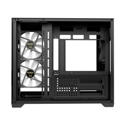Gamdias AURA GC10M V2 Micro-ATX Tempered Glass Computer Case With 3 ARGB Fans