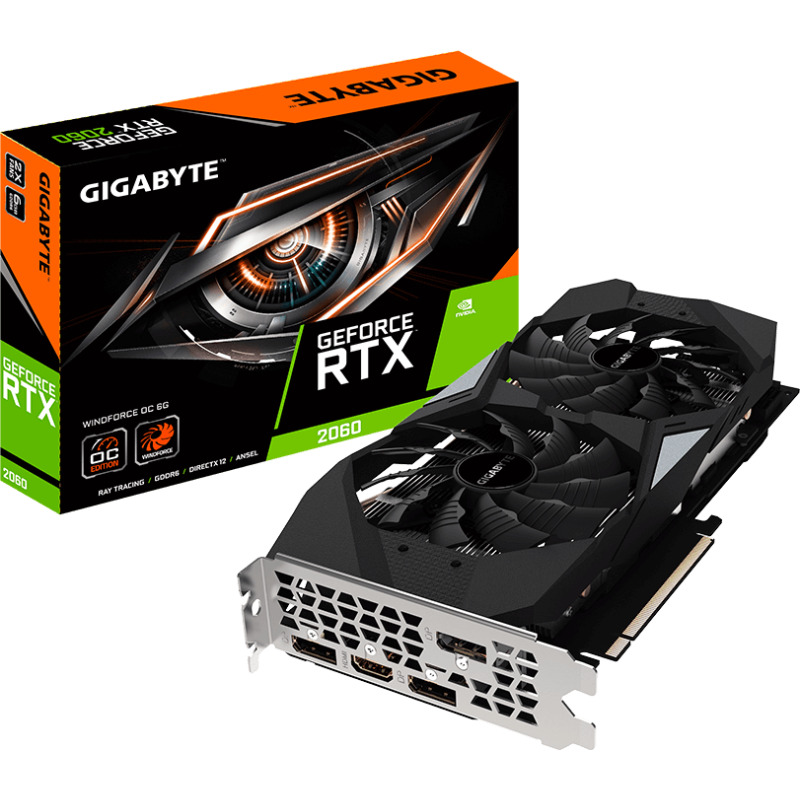 Manufacturer Refurbished Gigabyte GeForce RTX 2060 WindForce OC 6G Graphics Card