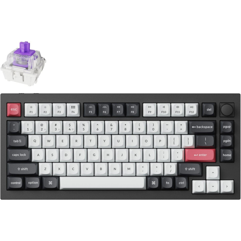 Keychron K10 V2 QMK Wireless Custom Mechanical White Backlight Keyboard - Super Red Switch