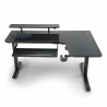 Eureka 60" L Shaped Electric Standing Desk Black Pro Right