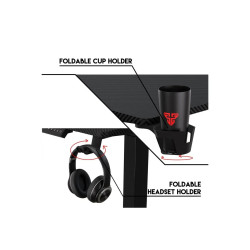 Fantech GD914 Motorised Height Adjustable Gaming Desk - Black