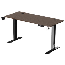Eureka 60" L Shaped Electric Standing Desk Black Pro Left