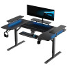 Eureka 60" L Shaped Right Side Electric Desk - Rustic Brown