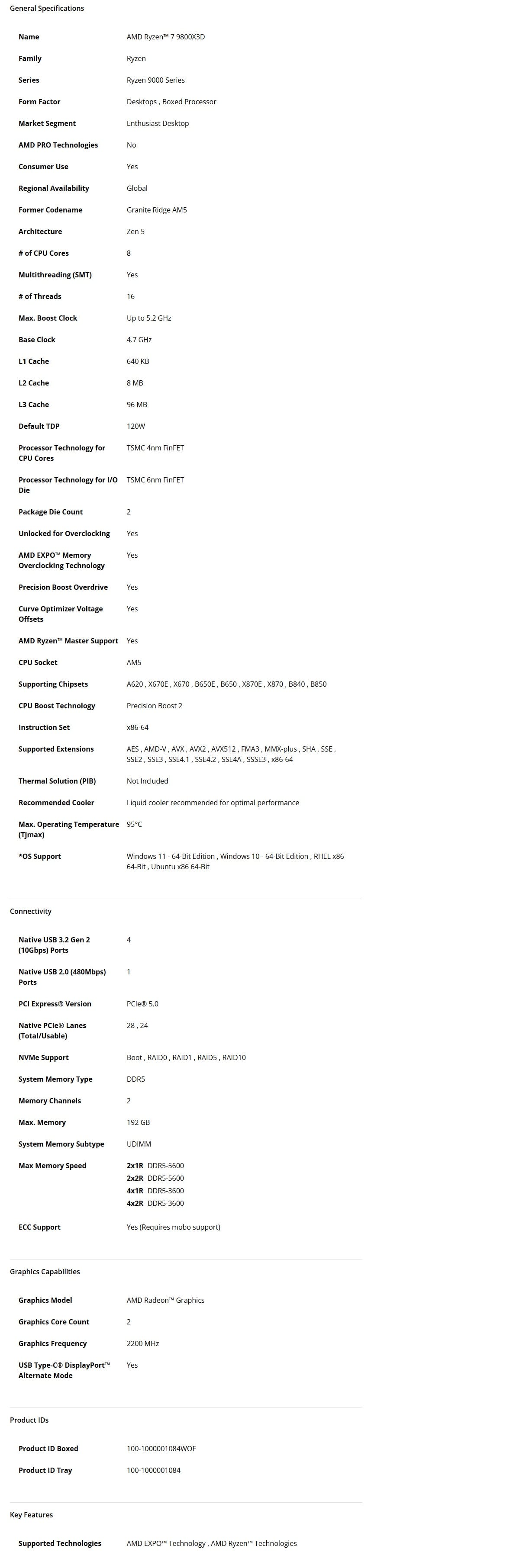 Technical Specifications