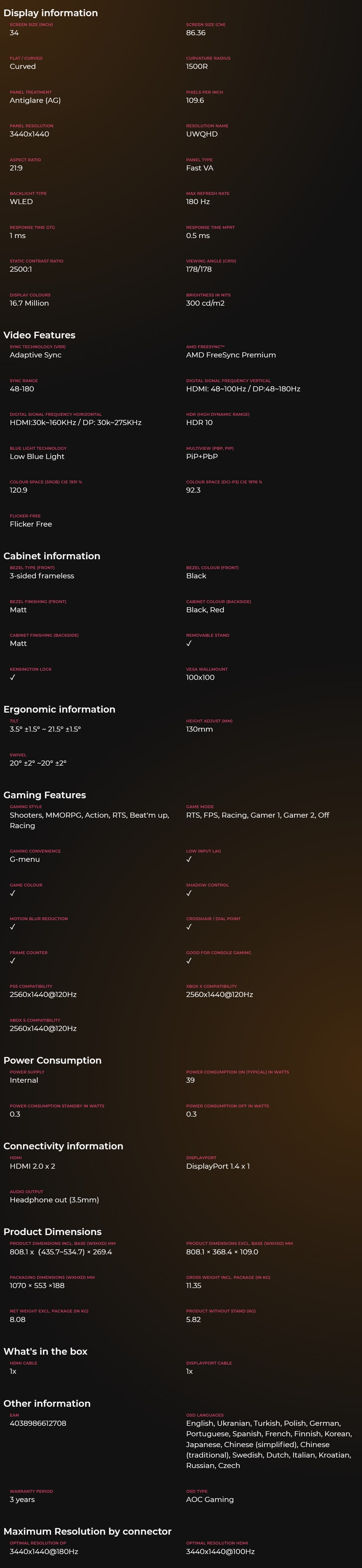 Technical Specifications