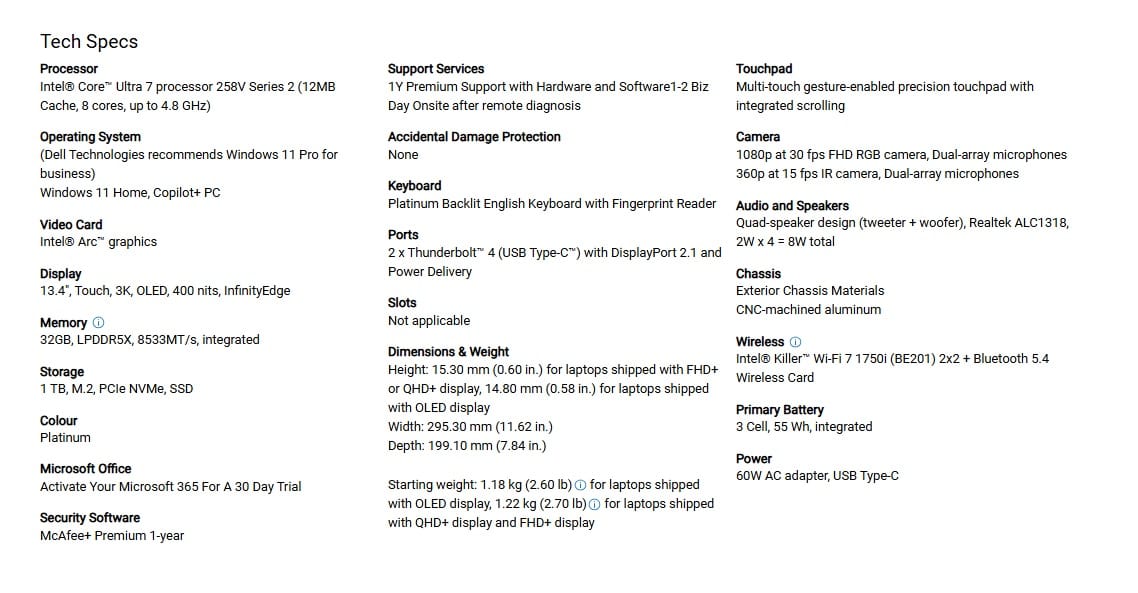 Technical Specifications