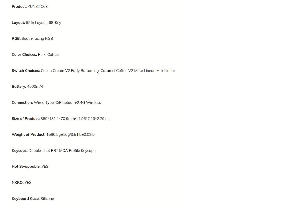 Technical Specifications