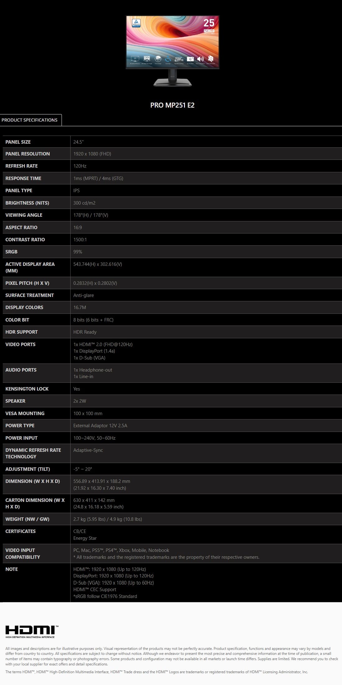 Technical Specifications