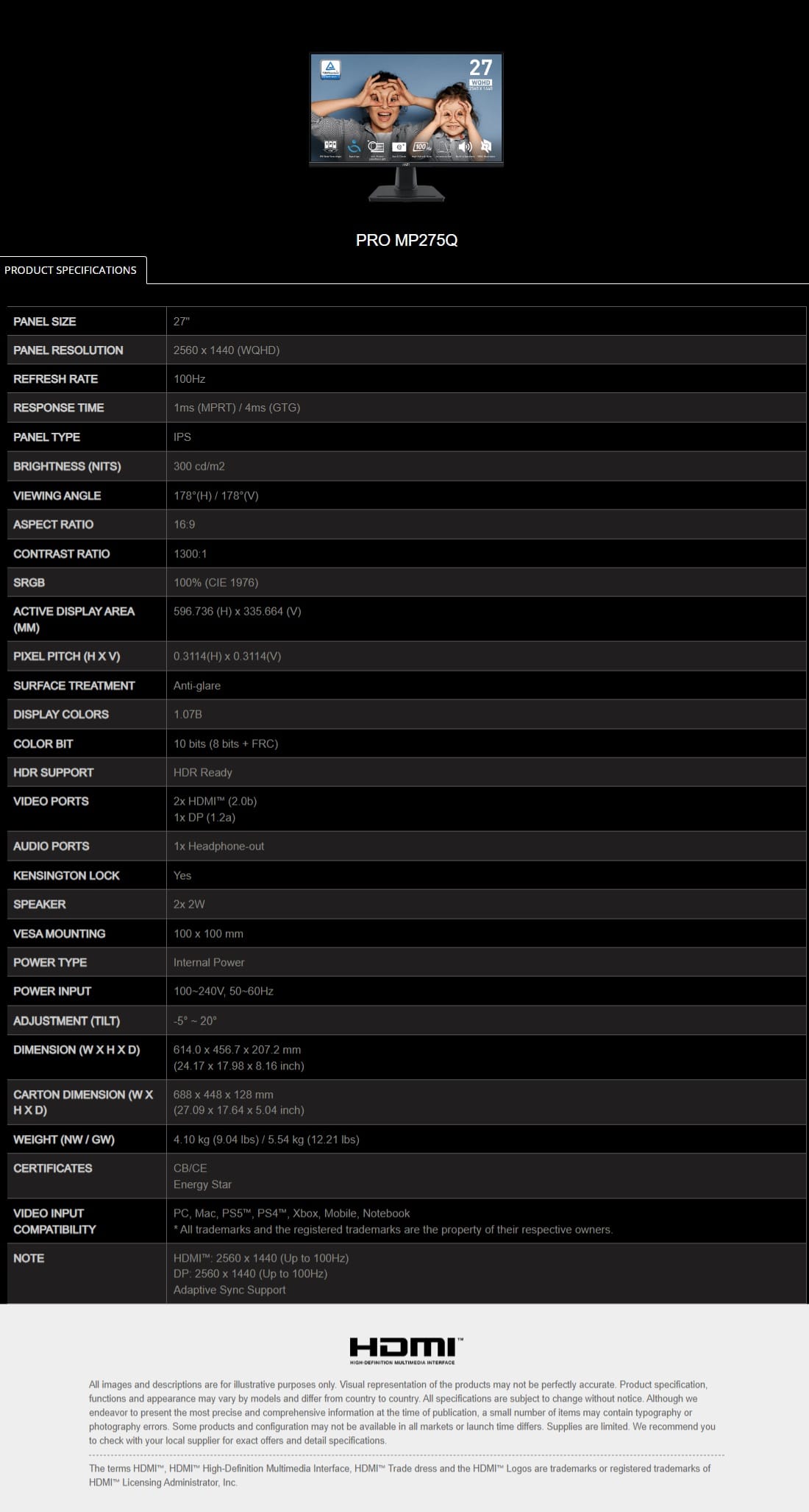 Technical Specifications