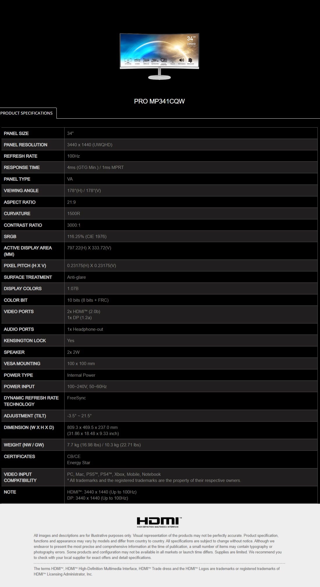 Technical Specifications