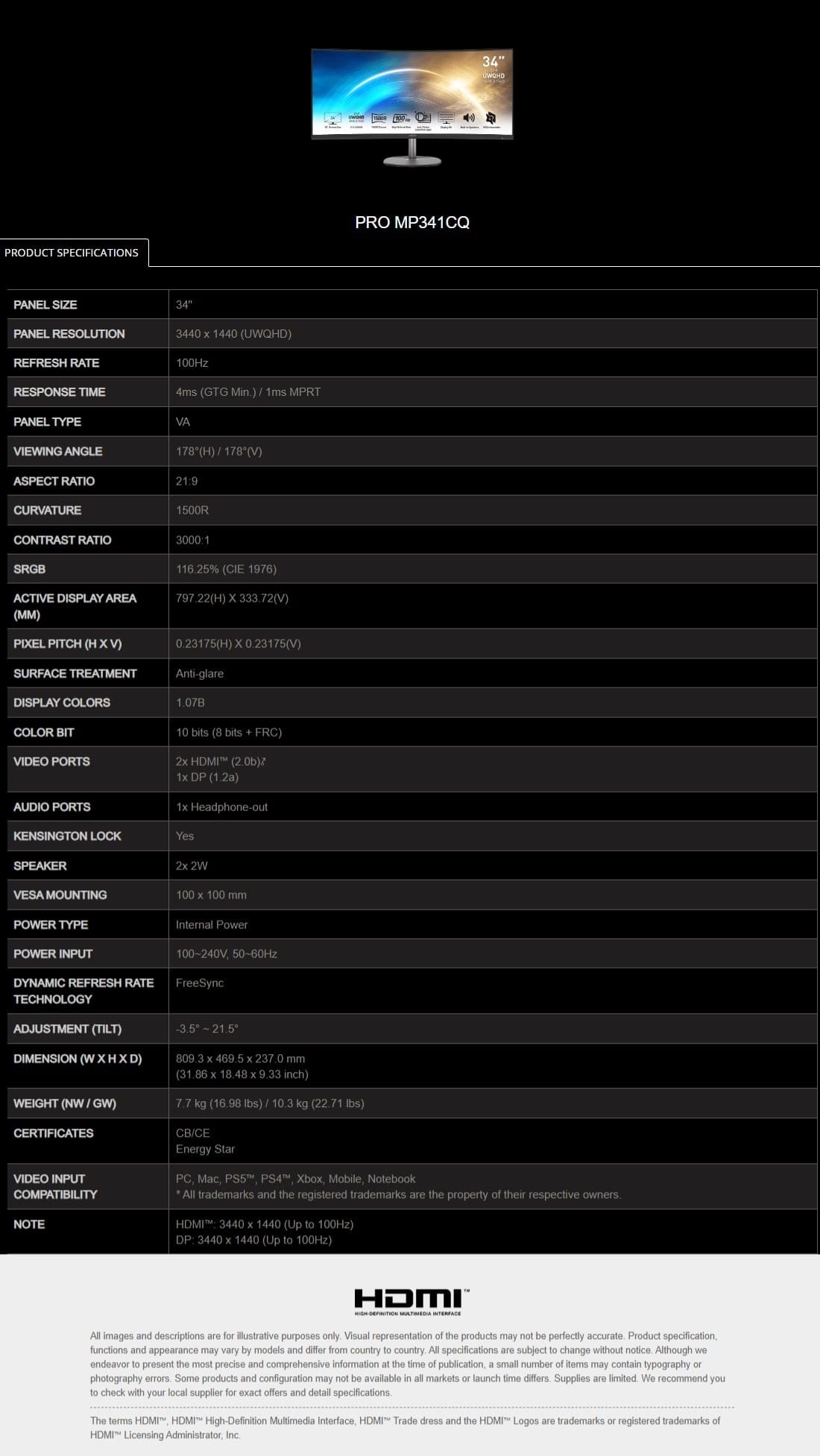 Technical Specifications