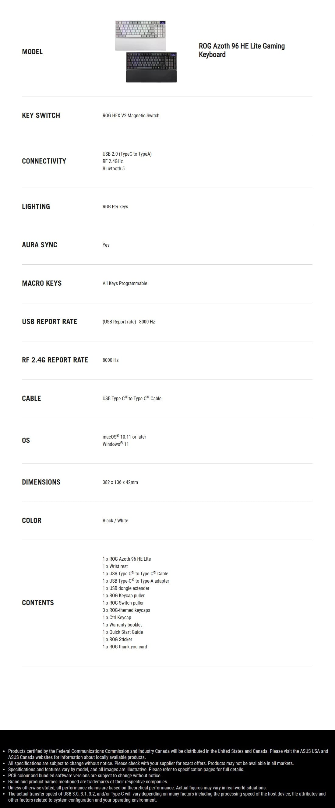 Technical Specifications