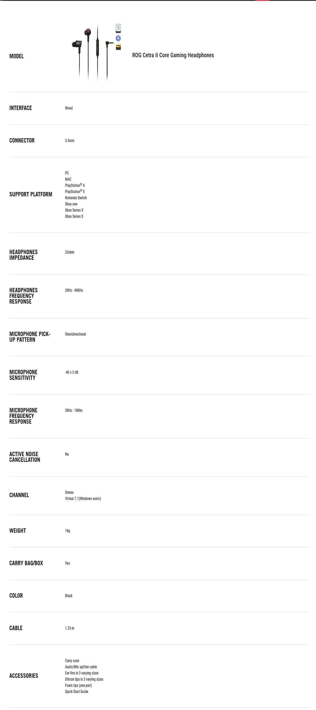 Technical Specifications