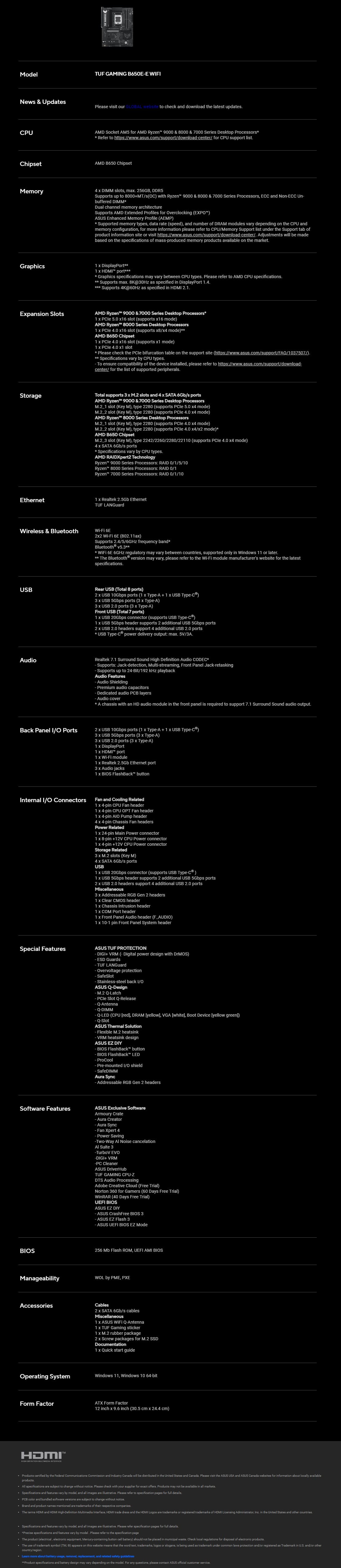 Technical Specifications