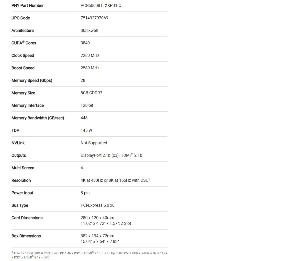 Technical Specifications
