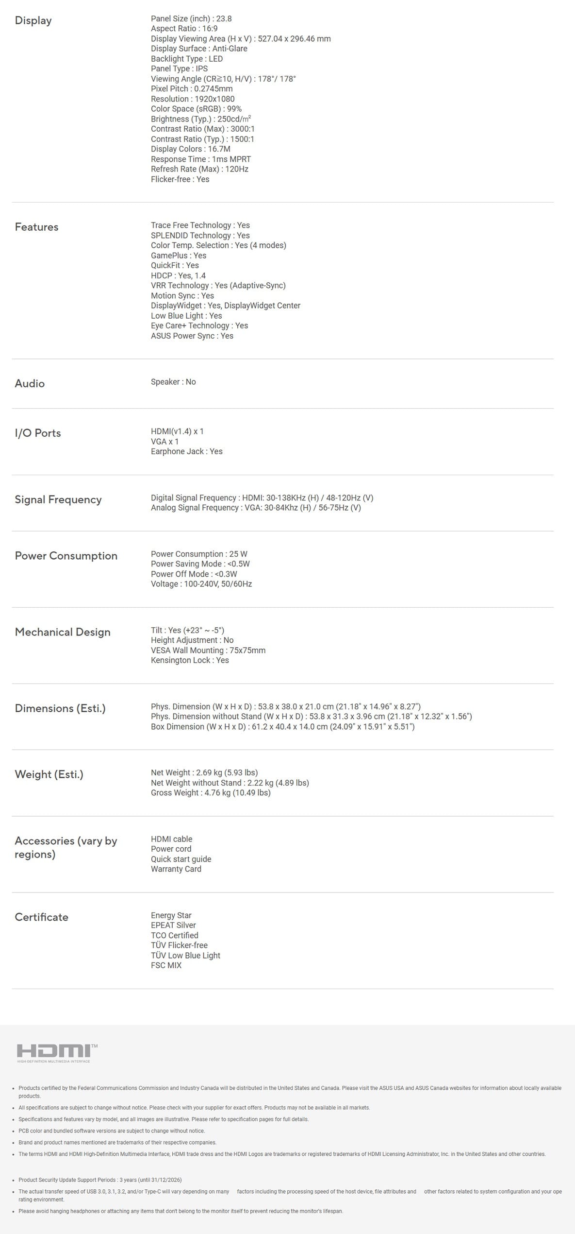 Technical Specifications